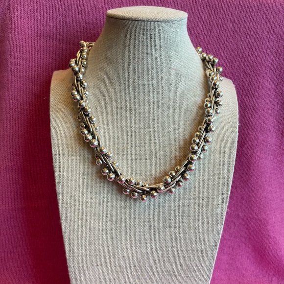 Sterling Silver Barbell Link Choker - Picture 16 of 16